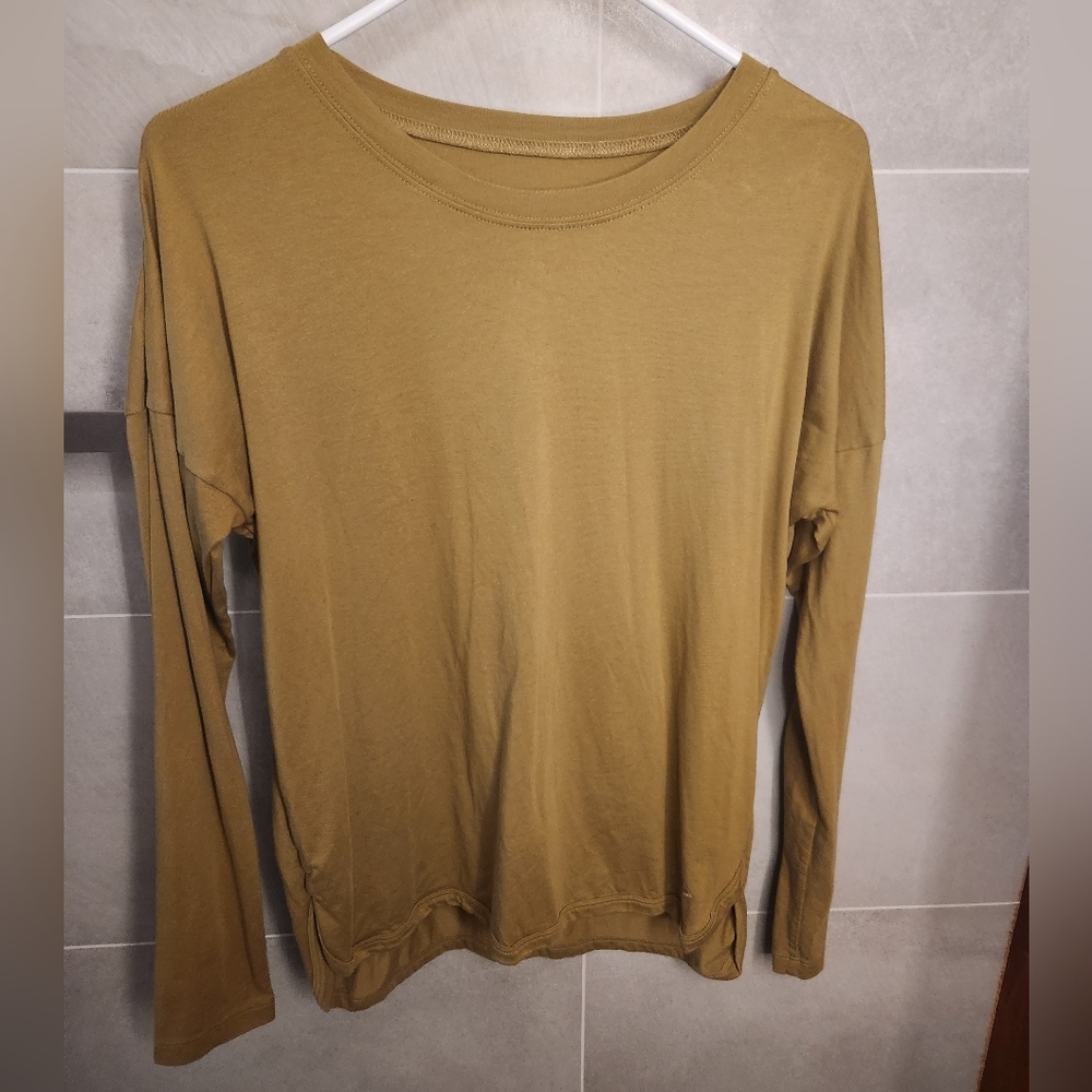 Fair Indigo organic cotton drop shoulder long sleeve tee